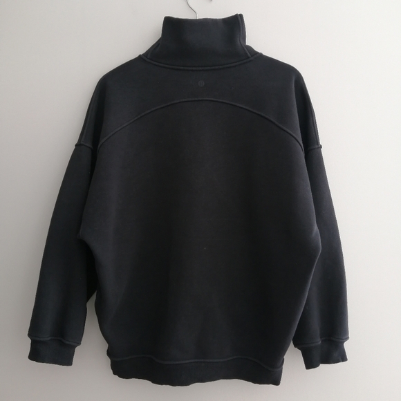 Lululemon Thick Fleece Half 1/2 Zip Sweatshirt in Black XS/S - Picture 4 of 15